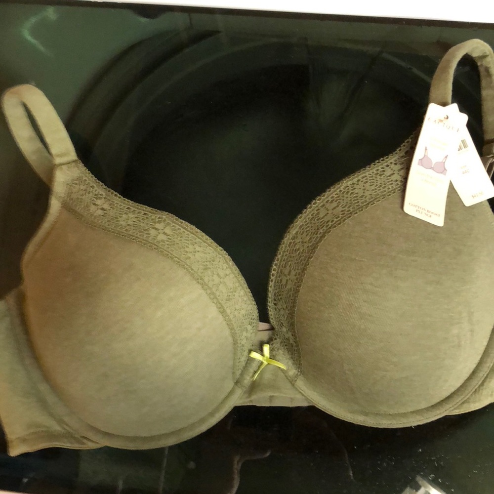 Cacique, cleavage solution bra, 44C olive green